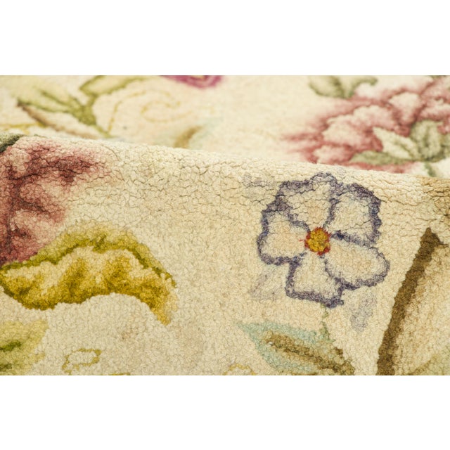 Antique Hooked Floral Polychromatic Wool Rug by Rug & Kilim, 1920-1929 For Sale In New York - Image 6 of 9