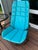 Turquoise Restored Vintage 1960s Wire Patio Set Attributed to Homecrest - 3 Pieces For Sale - Image 8 of 12