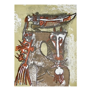 Wifredo Lam Original Lithograph Double Personnage 1979 XXe Siecle