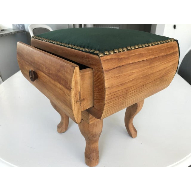 Renovated Footstool Pouf, 1950s For Sale - Image 3 of 18