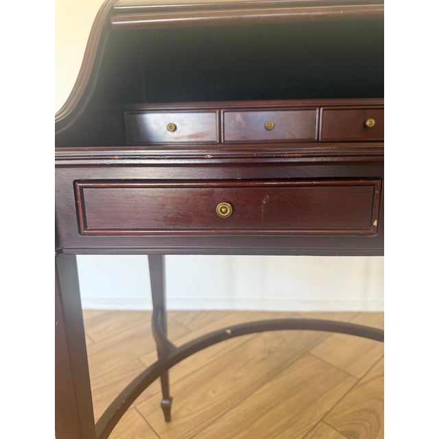 Tambour Roll Top-Bombay Secretary Desk For Sale - Image 4 of 7