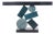 Equilibre Console in Blue and Black Tinded Marquetry by Aymeric Lefort For Sale