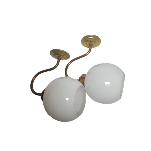Goldenrod Art Deco Sconces, Poland, 1950s, Set of 2 For Sale - Image 8 of 10