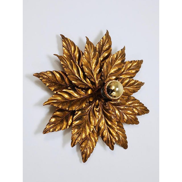 Hollywood Regency Florentine Wall Light in Gilt Metal by Hans Kögl, 1980s For Sale - Image 13 of 16