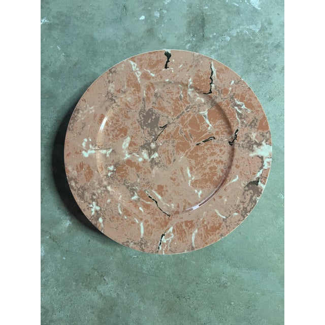 Salmon Marble style plates. Set of 8 Porcelain plates by Villeroy & Boch made in Luxembourg . Dishwasher safe. Purchased...