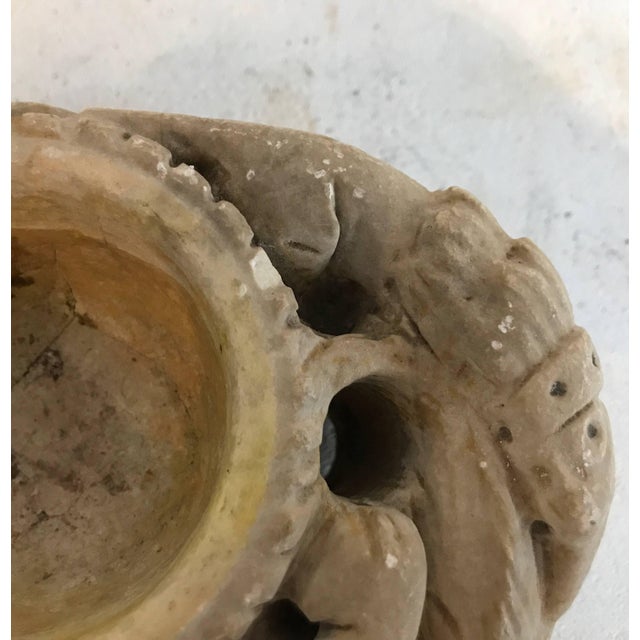 Late 19th Century Carved Stone Bowl Found in Italy For Sale - Image 10 of 11