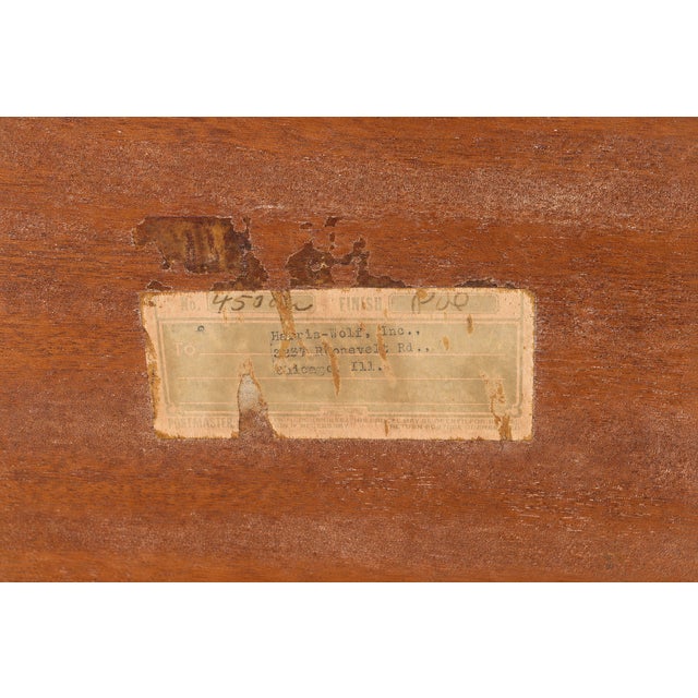 Antique Burl Wood Serpentine-Front Dresser With Floral Inlay and Carved Details For Sale - Image 9 of 10