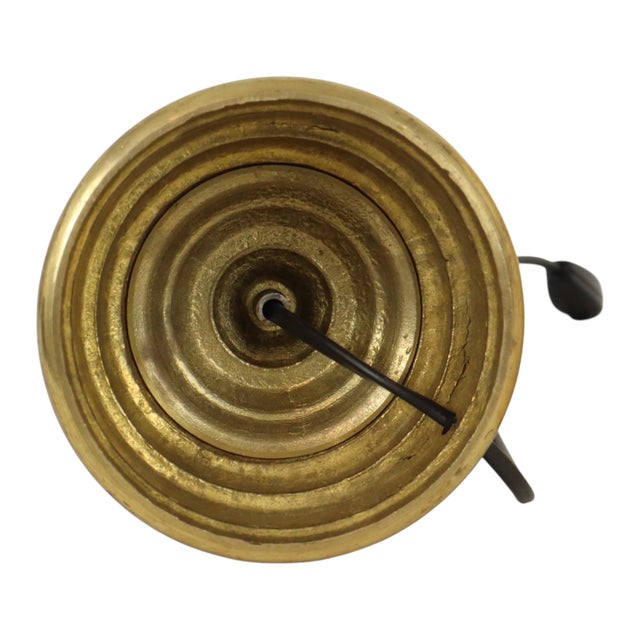 Classic Empire French Brass Table Lamp, 1950s For Sale - Image 17 of 18