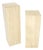 Pair of 10" Square Italian Mid Century Modern Travertine Pedestals Stands MINT! For Sale