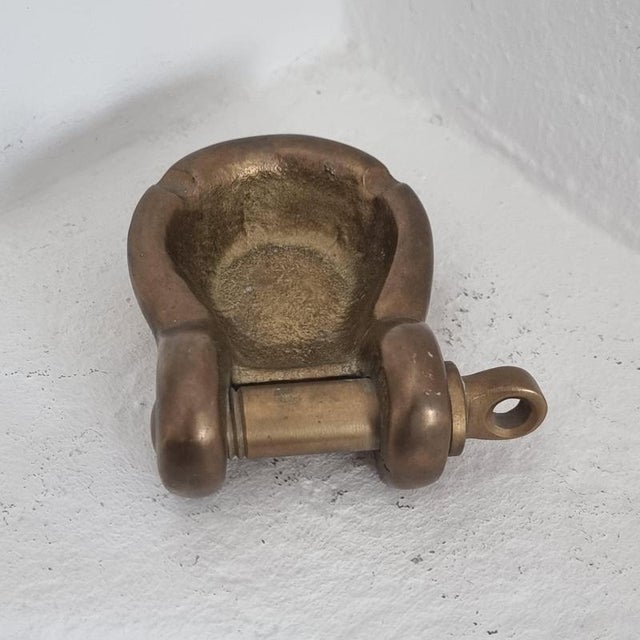 1950s Clevis Shackle Ashtray in Brass, 1950s For Sale - Image 5 of 8
