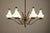 This beautiful Italian gold and ivory color chandelier from the 1950s is attributed to Stilnovo and features polished...