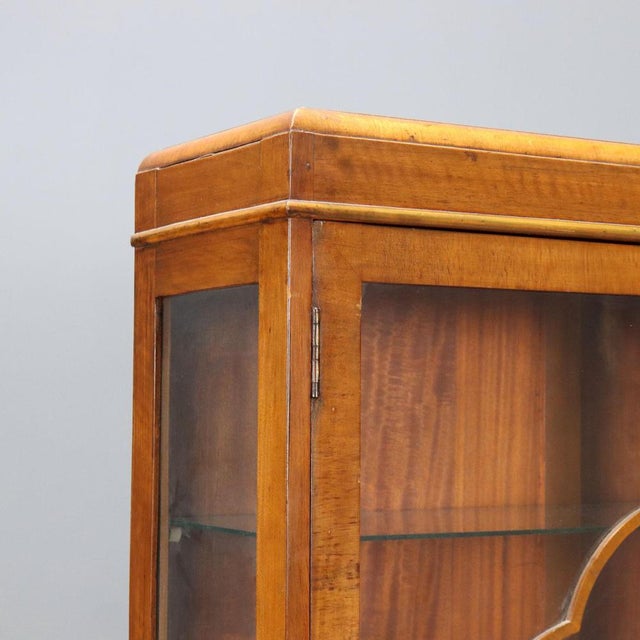 Art Deco Walnut Display Cabinet For Sale - Image 4 of 11