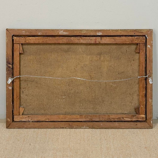 Framed Oil Painting on Canvas by Désiré Merny (1865–1947) 'Country Road at Dusk' For Sale - Image 15 of 15