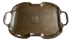 Silver-Plated Metal Serving Tray