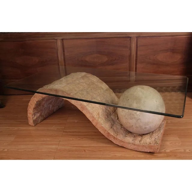 Mactan Stone Coffee Table by Magnussen Ponte, 1980s For Sale - Image 9 of 10