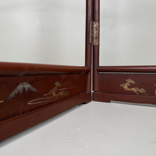 Antique Japanese Ikō Kimono Hanger with Lacquer Decoration, 1920s For Sale - Image 9 of 18