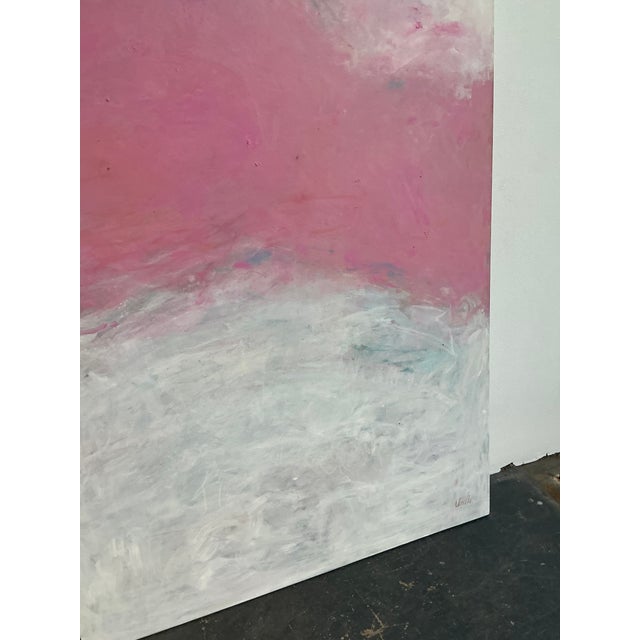 White Vintage Monumental Original Abstract Diptych Oil Painting on Canvas - Set of 2 For Sale - Image 8 of 12