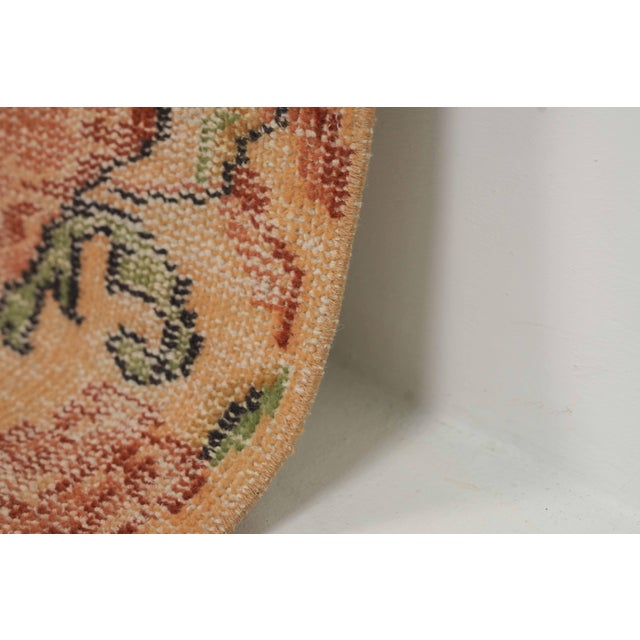 1970s Vintage Turkish Handmade Wool Cotton Peach Area Rug For Sale - Image 9 of 12