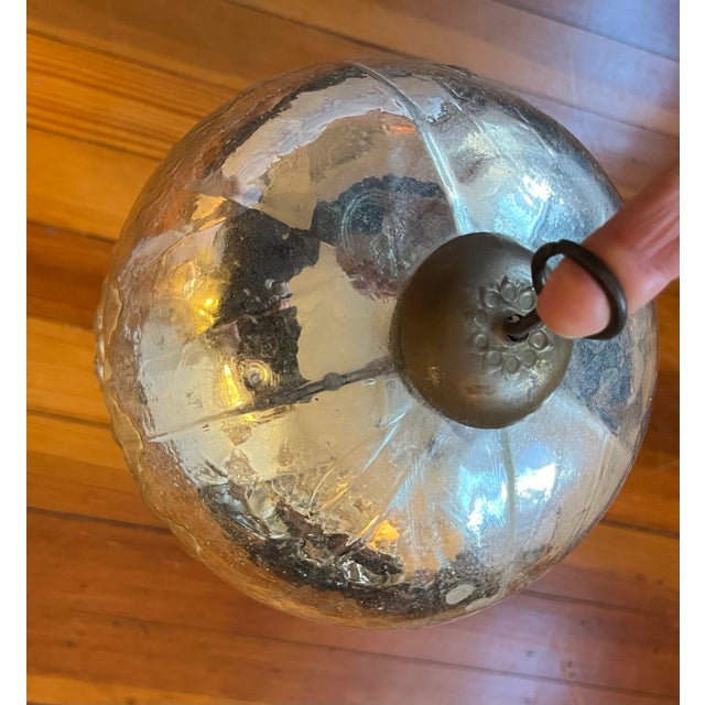 Metal Large 12" Silver Mercury Glass Christmas Kugel Ornament in the Form of a Grape Cluster For Sale - Image 7 of 11