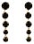 Isabella Earrings (Black) (Pierced French Clip) For Sale