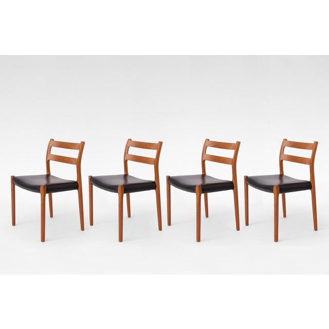 Model 84 Dining Chairs by Niels Otto Møller for J.L. Møller Mobelfabrik, Denmark, 1960s, Set of 4 For Sale - Image 9 of 9