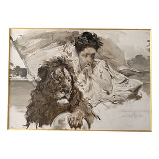 Pedro Saenz Saenz, Malaga, 1898, Oil on Cardboard For Sale