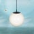 Large Ball Lamp in Raak Amsterdam Style - Perfect for High Ceilings This impressive ball lamp, probably made by the Dutch...