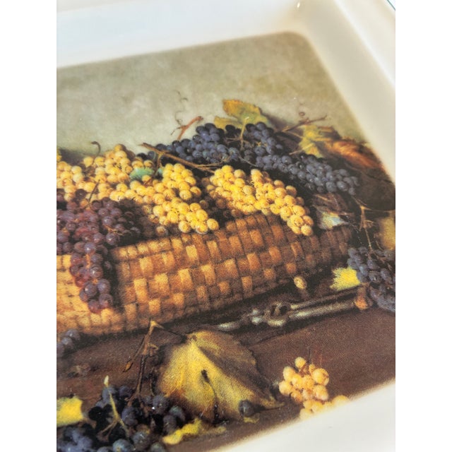 Late 20th Century Brunelli Designs Fruit Motif Square Plates – Set of 4 For Sale - Image 9 of 11