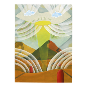 Untitled (Ppr493) - Original Surrealist Landscape Abstract Mixed Media Original Artwork by Max Manning