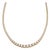 14k Yellow Gold 10-5/8 CTTW Lab-Grown Diamond Graduated Tennis Necklace, 18 In For Sale