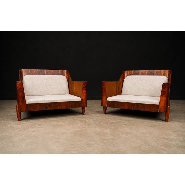Pair of Brazilian Modern Armchairs in Rosewood & Ivory Mohair, Jd Moveis, 1960s For Sale - Image 13 of 17