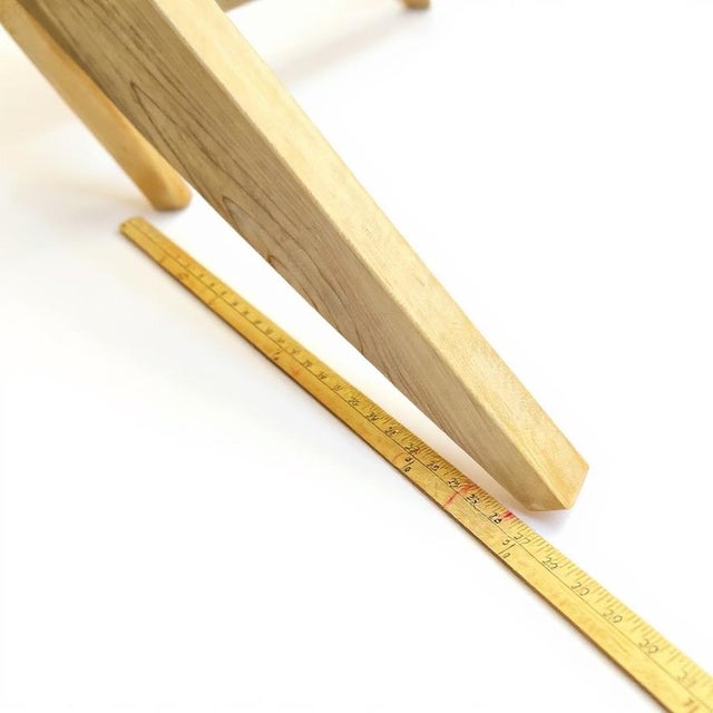 Brown Custom-Made Round Glass Top Kitchen Table With Starburst Sculptural Wood Base (42") For Sale - Image 8 of 8