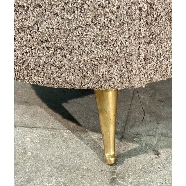 Tan Curved Sofa, Attributed to Federico Munari, Italy, 1960s For Sale - Image 8 of 10