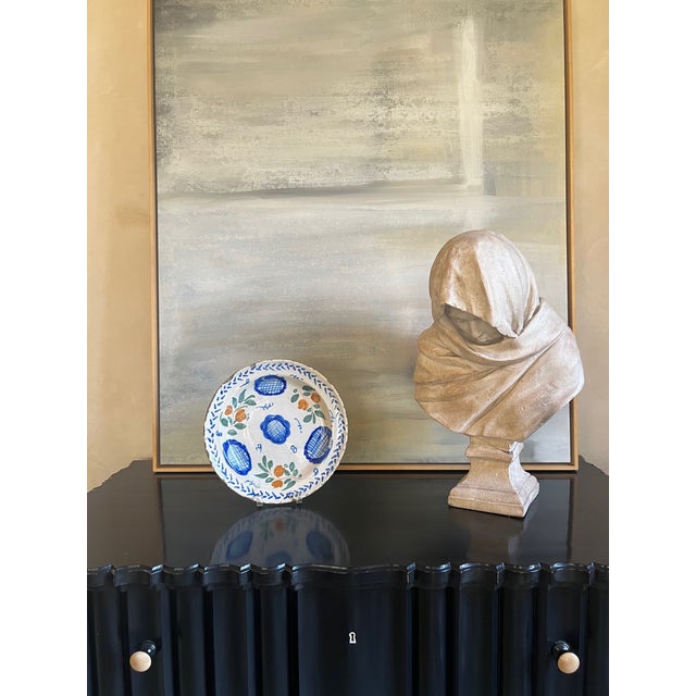 Antique Spanish Faience Plate Set, Hand Painted, Catalonia, Circa 1900 For Sale In San Francisco - Image 6 of 16