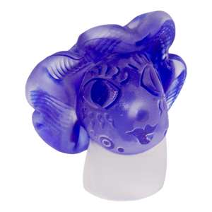 2000 Signed Art Glass Bust Sculpture by Stephen Fellerman and Clair Raabe