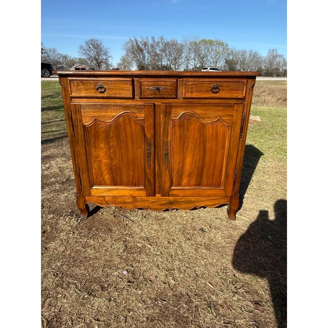 19th Century French Country Solid Walnut Sideboard / Buffet For Sale - Image 16 of 16