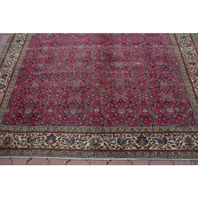 Red 1970s Turkish Red High Quality Area Rug For Sale - Image 8 of 13