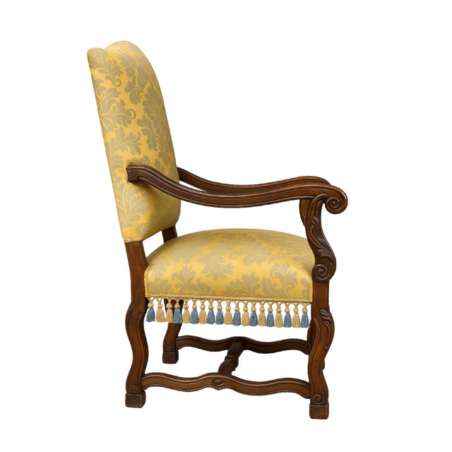 A Pair of Nineteenth Century Baroque Revival armchairs Circe 1870. Each chair with upholstered backs and seats. The shaped...