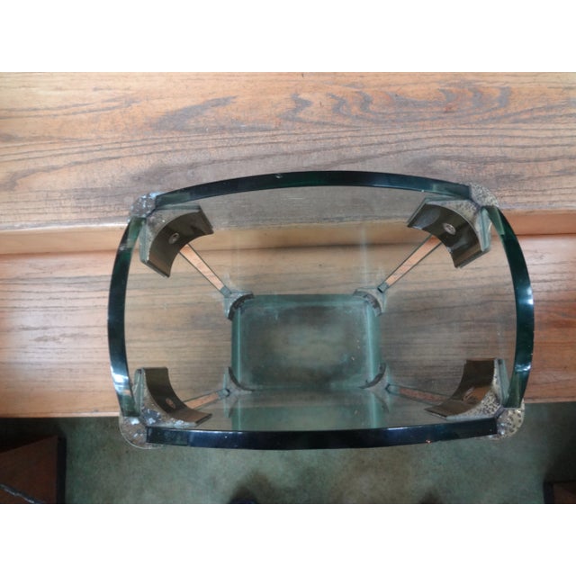 Metal Italian Modern Brass and Glass Umbrella Stand For Sale - Image 7 of 12