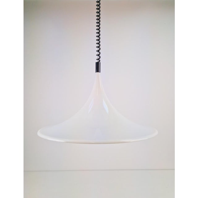 Plastic Vintage Space Age Witch Hat Pendant Lamp by Harco Loor, 1980 For Sale - Image 7 of 11