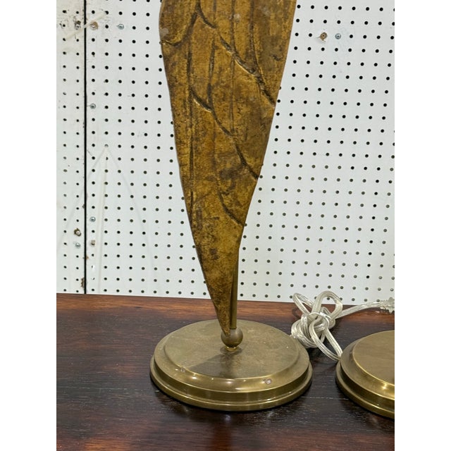 1970s Pair of Angel Wings Lamps For Sale In Greensboro - Image 6 of 9