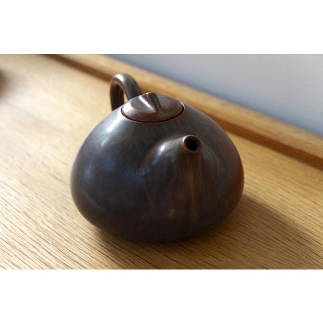 Danish Teapot in Glazed Ceramic by Eva Stæhr-Nielsen for Saxbo, 1950s For Sale - Image 9 of 18