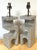 1980s Italian Sculptural Gray Marble Architectural Table Lamps - a Pair For Sale - Image 12 of 16