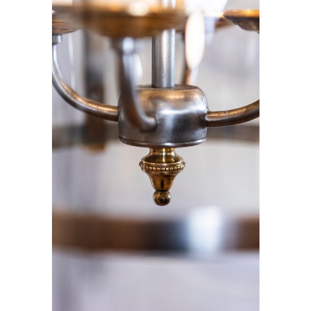 Sophisticated 20th Century French Brass and Nickel Lantern For Sale In Atlanta - Image 6 of 7