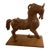 Early 20th Century Chinese Wooden War Horse Sculpture For Sale