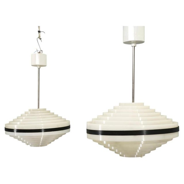 Czech Space Age UFO Pendant Lights, 1960s, Set of 2 For Sale - Image 12 of 12