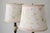 French Country Pair of Petite Floral Embroidered Table Lamps by Collections Etc. For Sale - Image 3 of 6