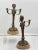 Pair of French Bronze and Marble Bacchus Candelabra, 19th century
