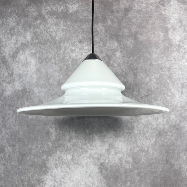 Vintage Danish Lamp in Opal Glass from Royal Copenhagen, 1980s For Sale - Image 7 of 9