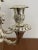 Candelabri couple in 800 silver, Italy, 80s. Each weighs 1.00 kg, overall weight kg. About 2.00, Small signs of the time....